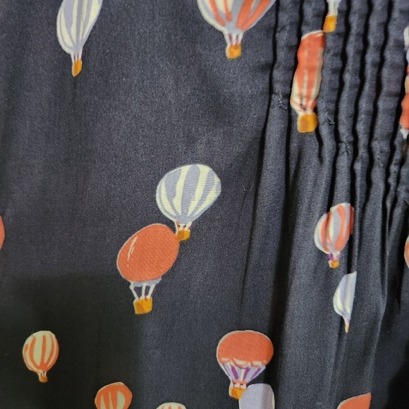 MAEVE BY ANTHROPOLOGIE SLEEVELESS NOVELTY PRINT  HOT AIR BALLOON BLOUSE SIZE XS - Picture 7 of 10
